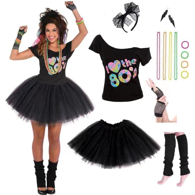 Women Accessories Bracelet - Women's 80s Costumes with Accessories Set