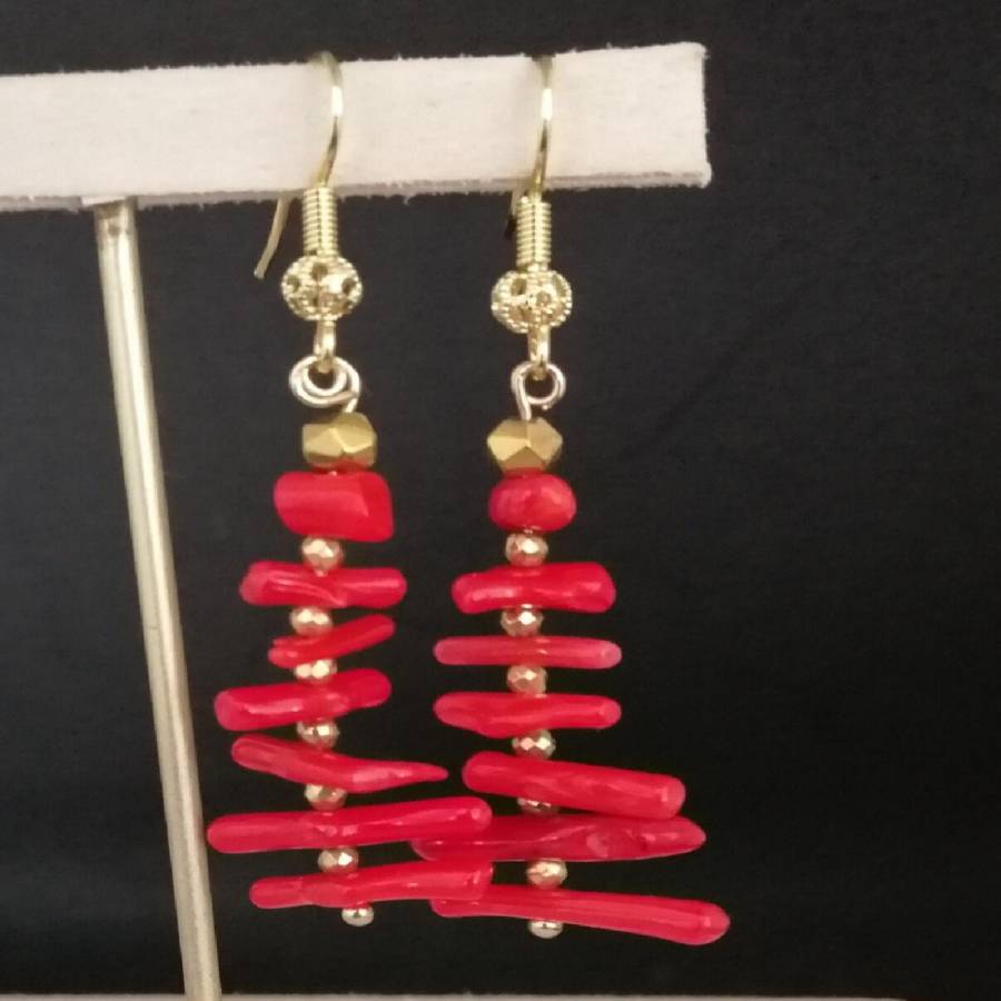 Women Irregular Branch Red Cor - Tassel Earrings Boho review and price