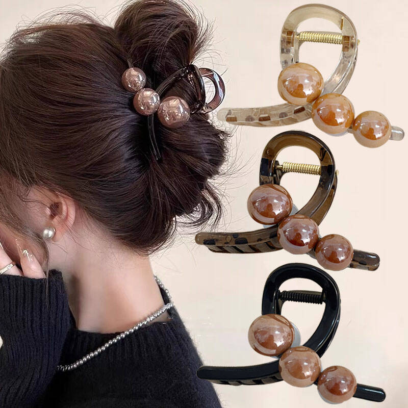 Korean Pearl Cross Hair Claws  - Hair Claw Clip Set review and price
