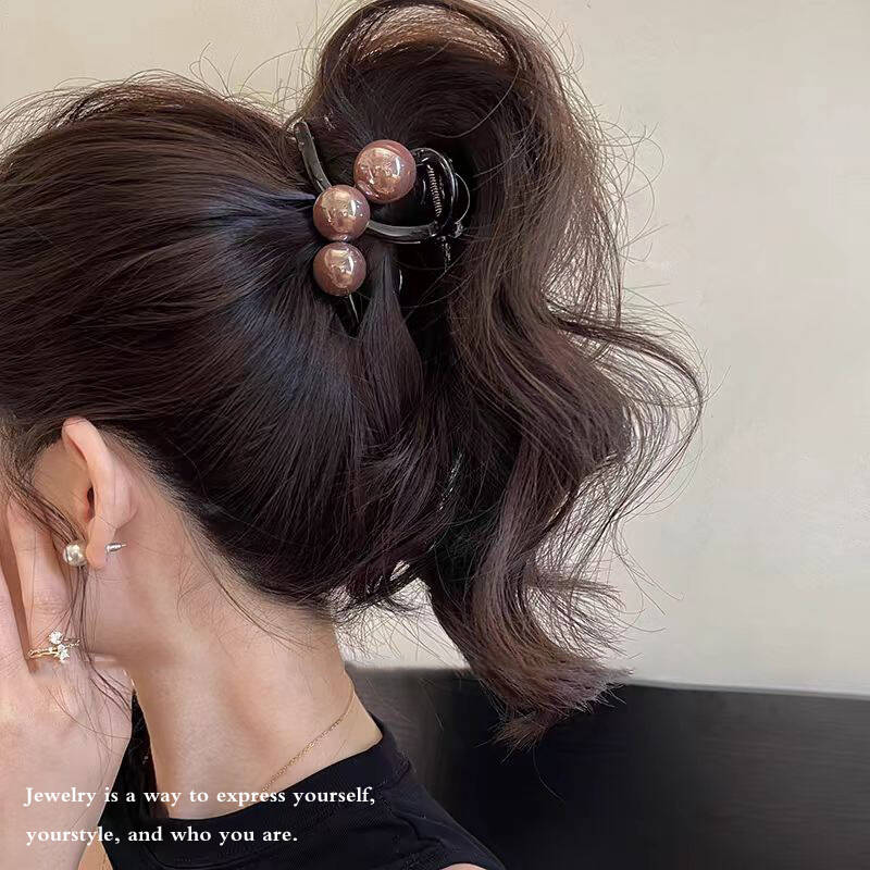 Korean Pearl Cross Hair Claws  - Hair Claw Clip Set review and price