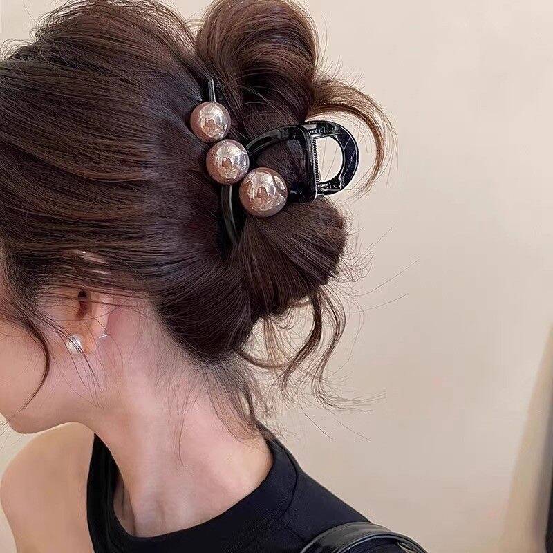 Korean Pearl Cross Hair Claws  - Hair Claw Clip Set review and price
