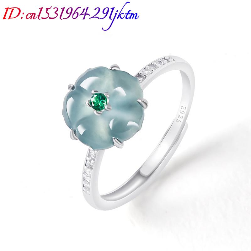 Blue Burmese Jadeite Flower Ri - Woman Accessory review and price