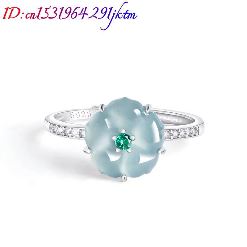 Blue Burmese Jadeite Flower Ri - Woman Accessory review and price