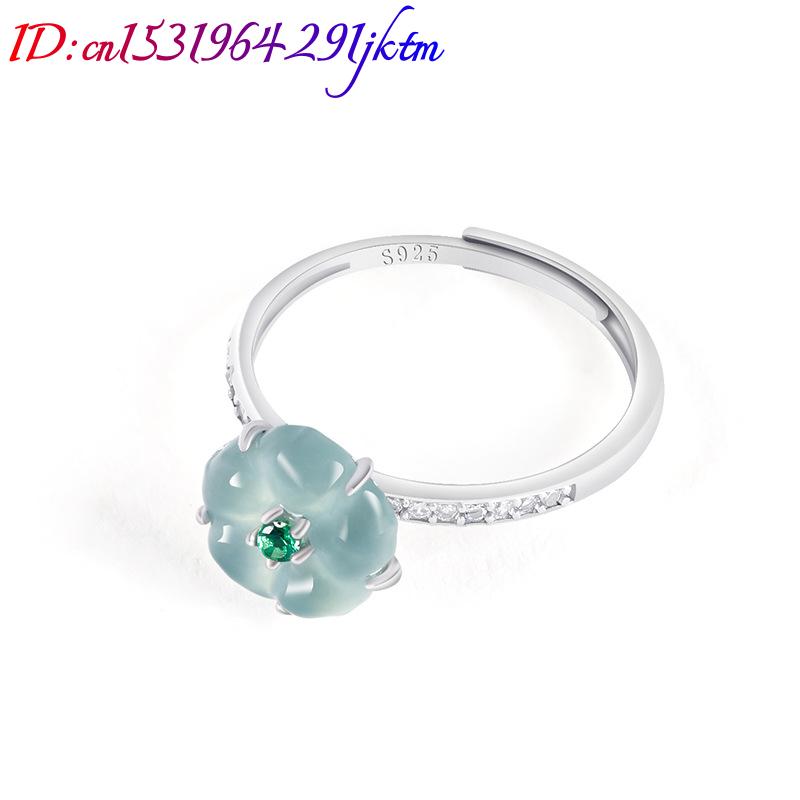 Blue Burmese Jadeite Flower Ri - Woman Accessory review and price