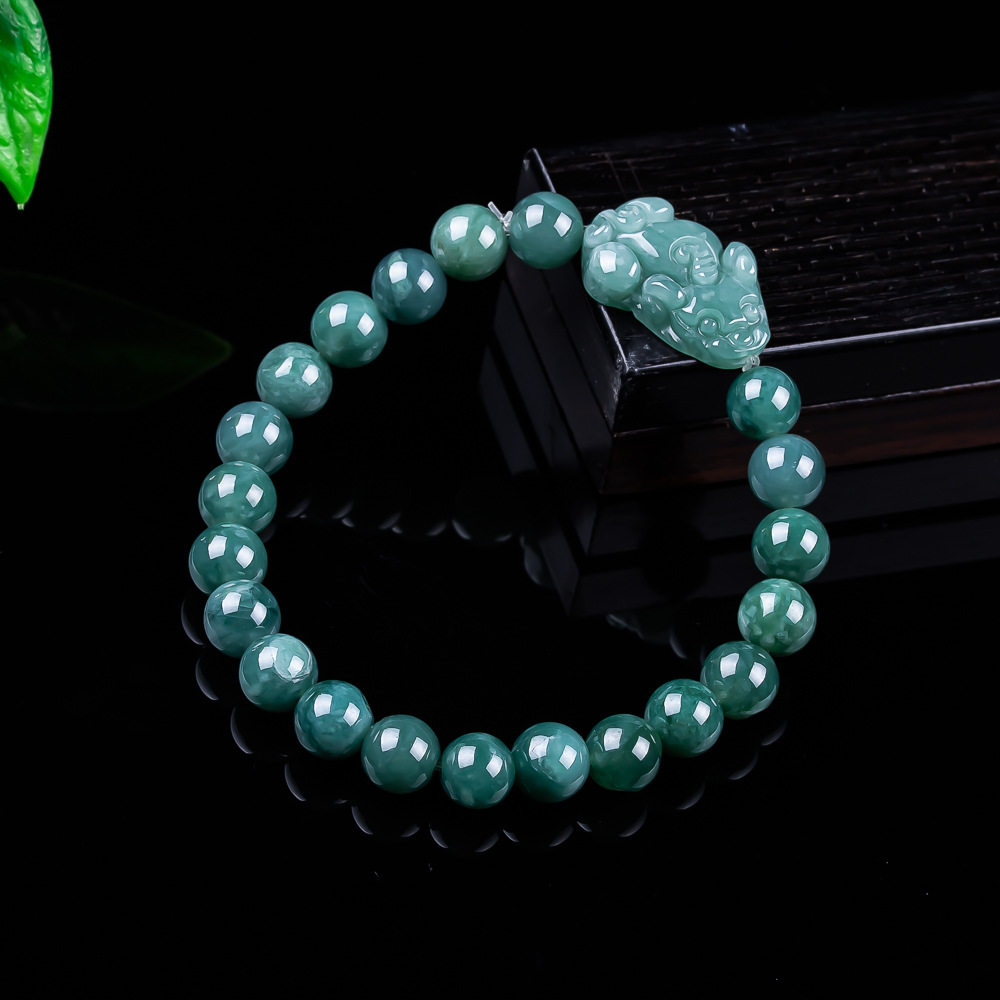 Natural Burmese Jadeite Pixiu  - Women Accessories Bracelet review and price