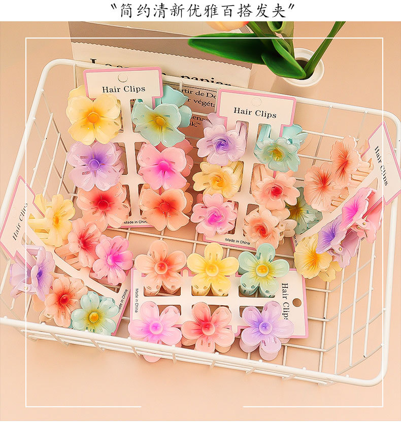 6Pcs Fashion Colorful Transpar - Hair Claw Clip Set review and price