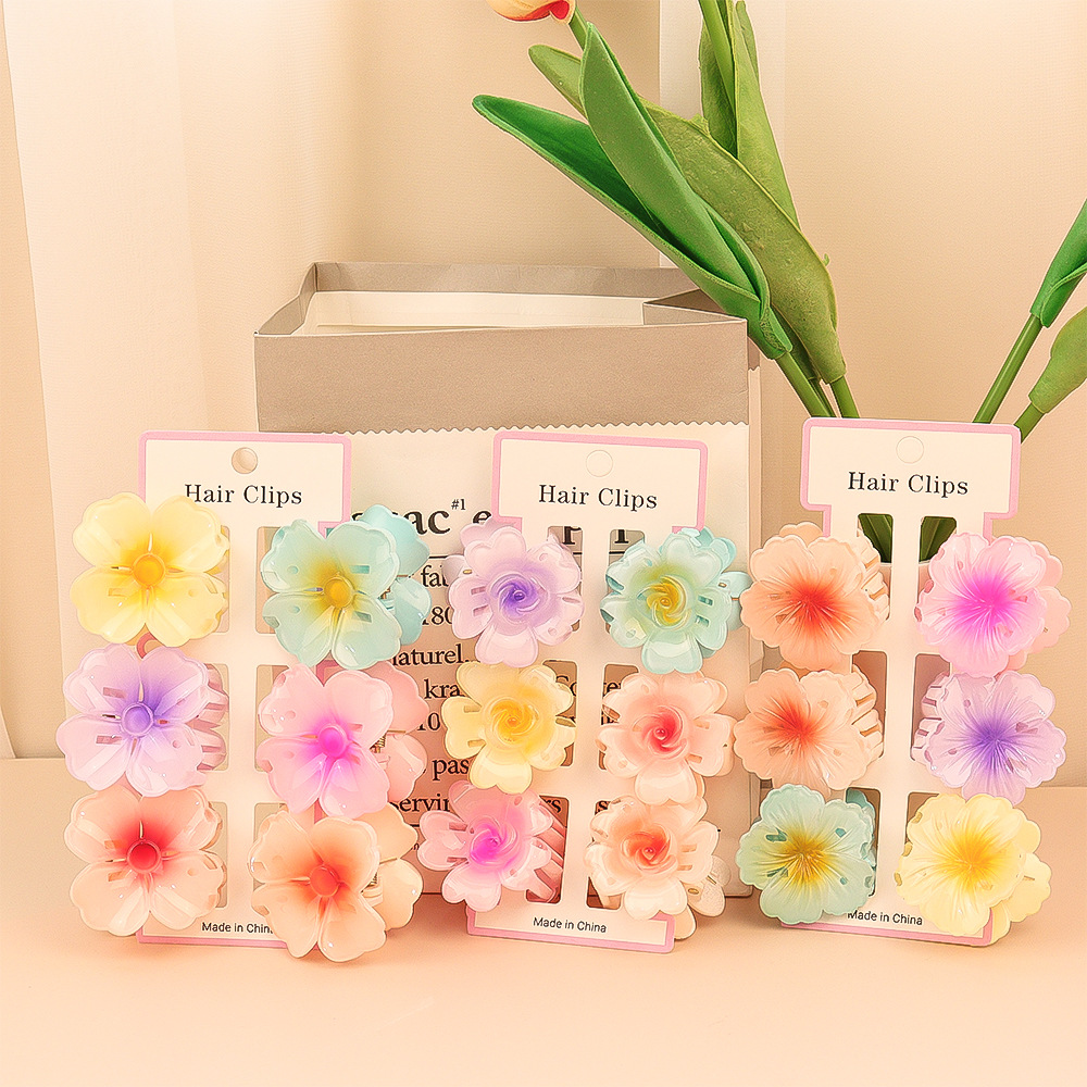 6Pcs Fashion Colorful Transpar - Hair Claw Clip Set review and price