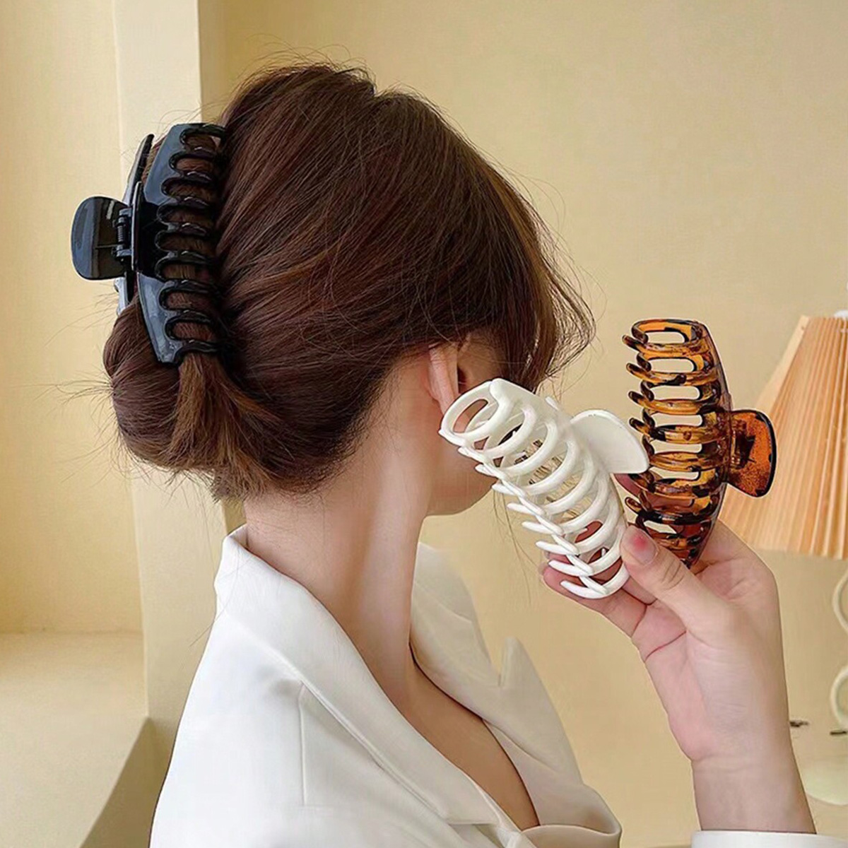 4PCS women's multi-color resin - Hair Claw Clip Set review and price