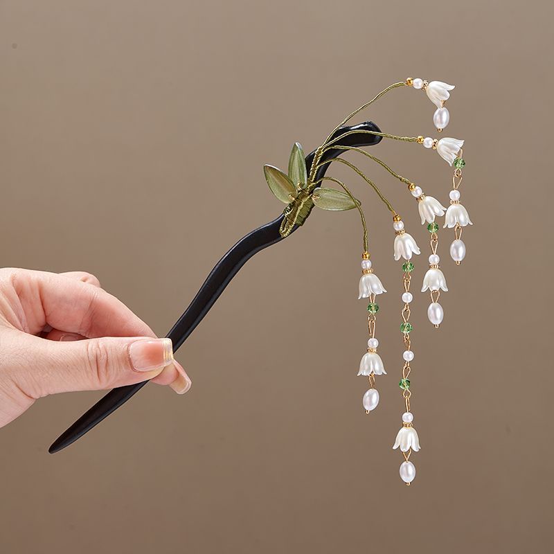 Lily of The-Valley Flower Leav - Pearl Hair Pin review and price