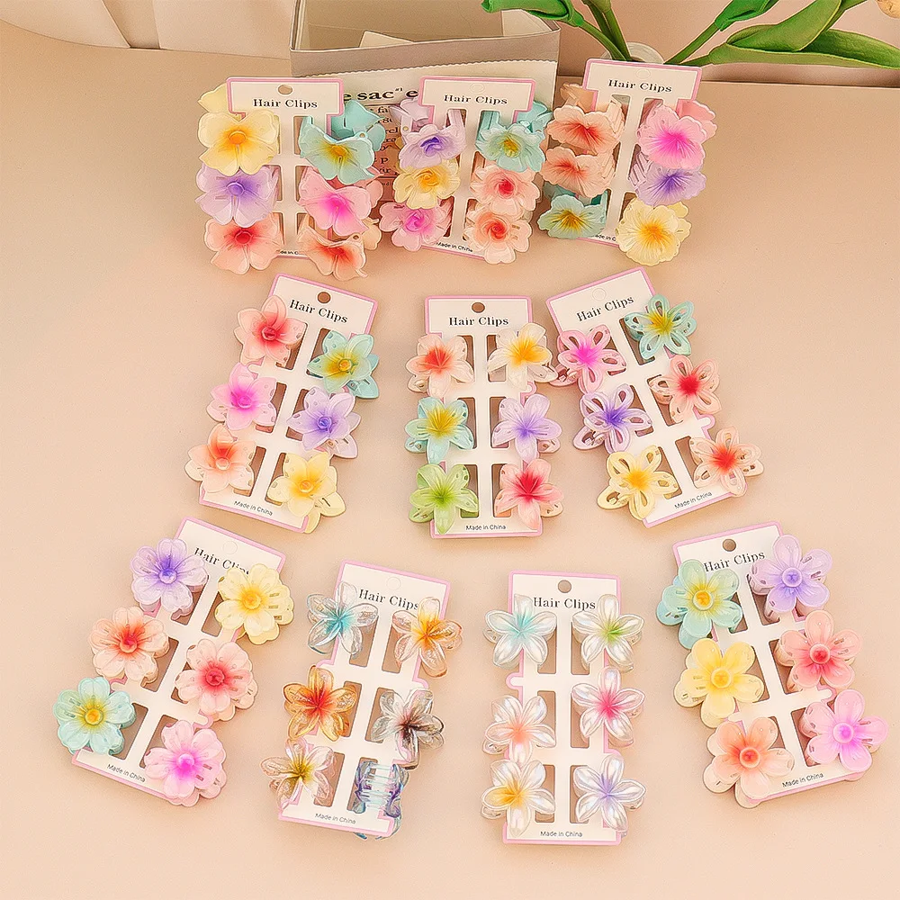 6Pcs Fashion Colorful Transpar - Hair Claw Clip Set review and price