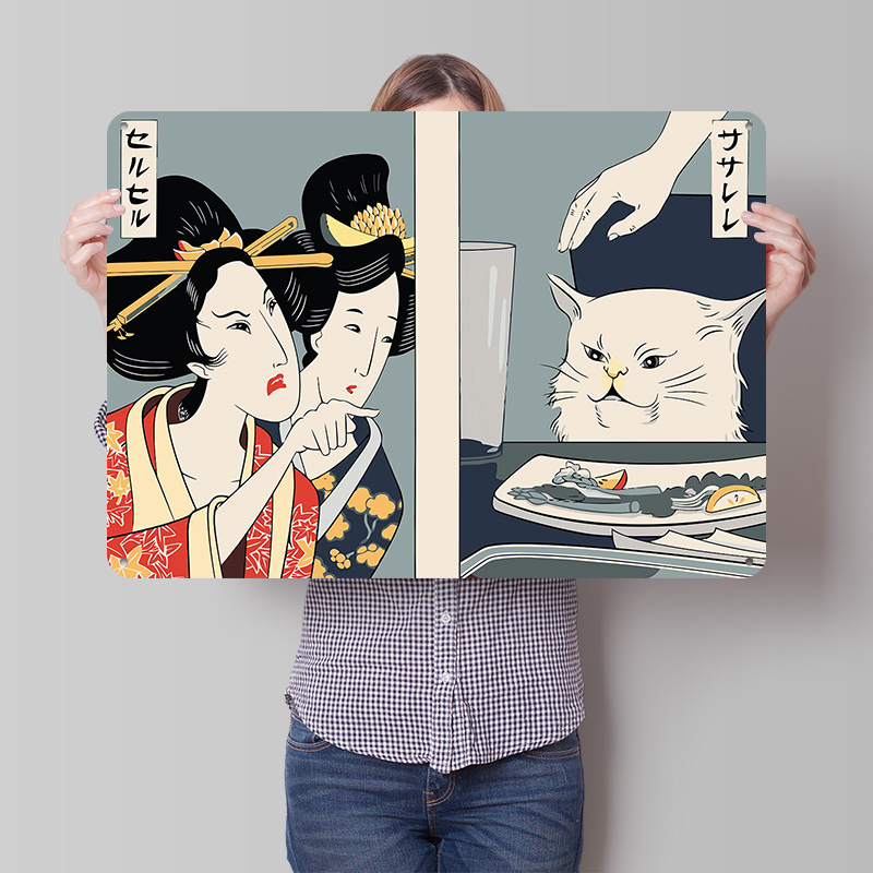 Woman Yelling At a Cat 3D Prin - Women Accessories Poster review and price