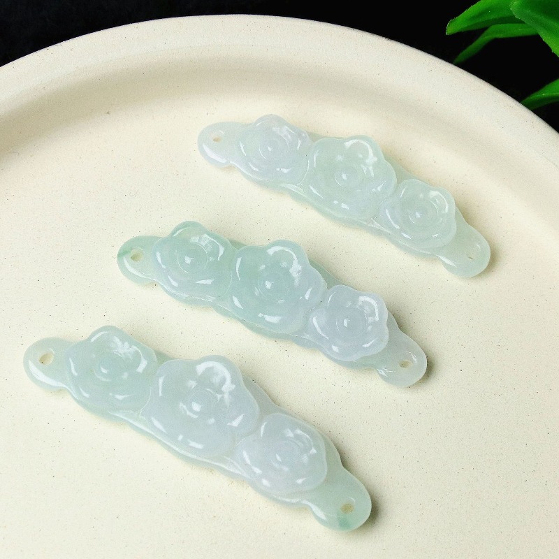 1pc Natural Jadeite Emerald Fl - Woman Accessory review and price