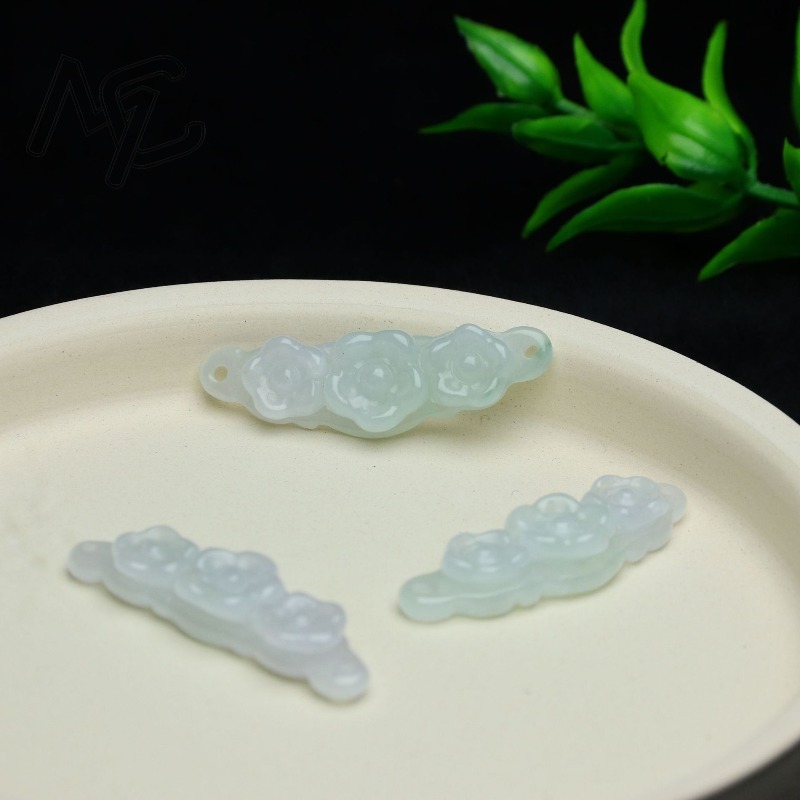 1pc Natural Jadeite Emerald Fl - Woman Accessory review and price