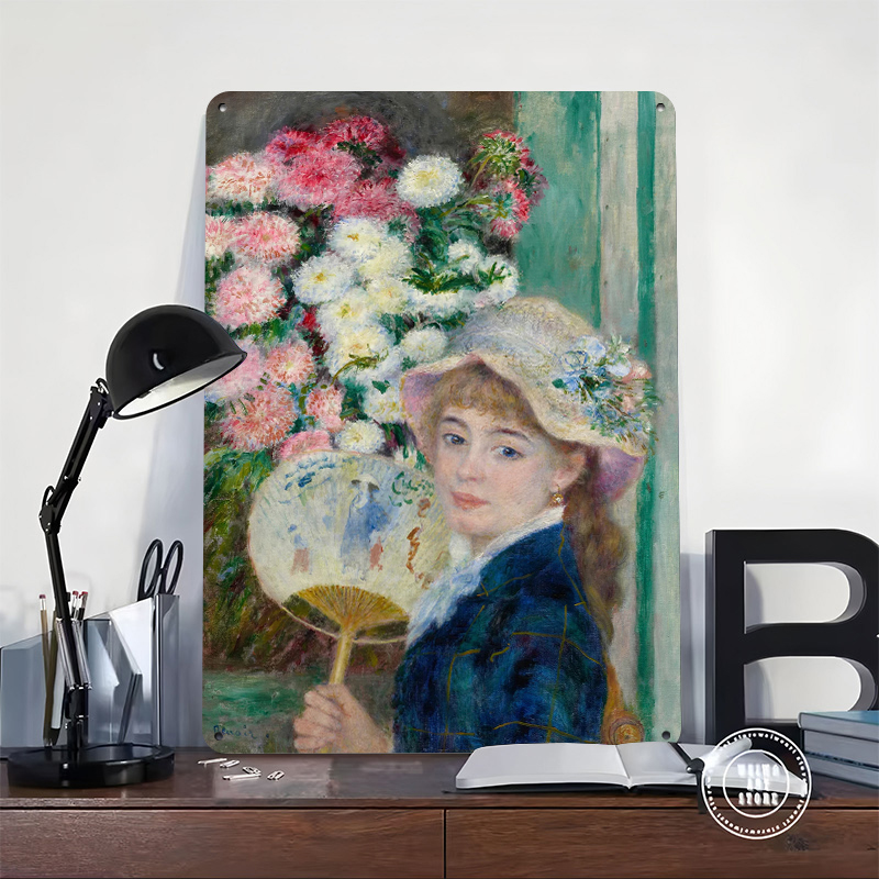 Young Woman With Fan and Flowe - Women Accessories Poster review and price