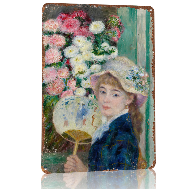 Young Woman With Fan and Flowe - Women Accessories Poster review and price