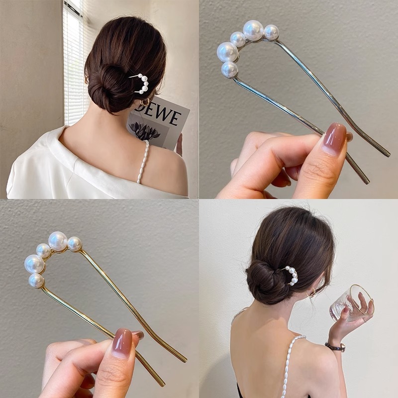 New Metal Vintage U Shape Hair - Pearl Hair Pin review and price