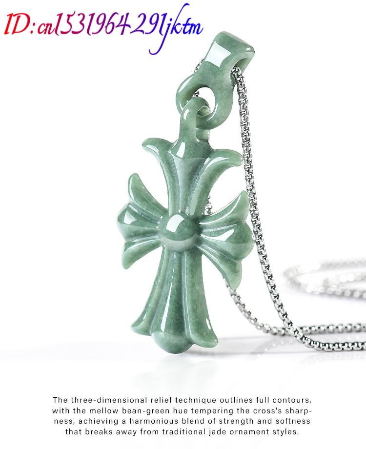 Natural Burmese Jadeite Cross  - Woman Accessory review and price