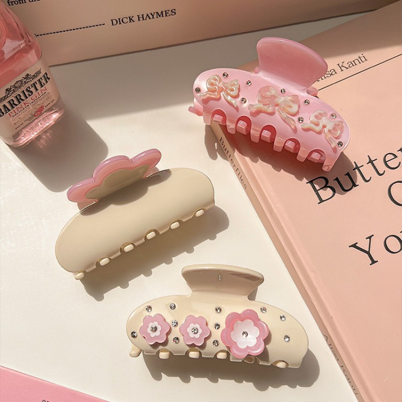 1pc acetate sweet rhinestone f - Hair Claw Clip Set review and price