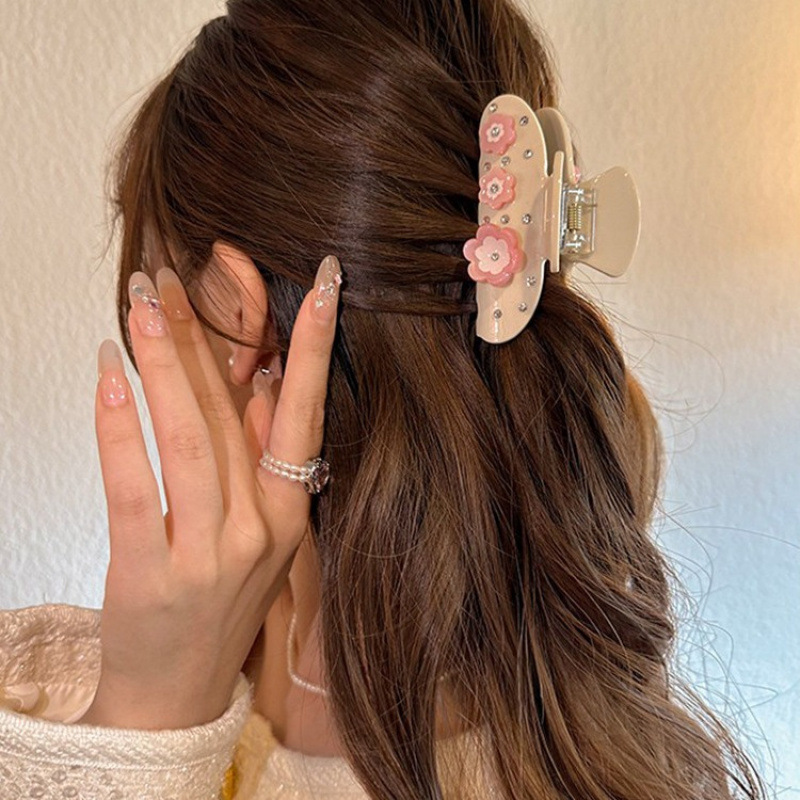 1pc acetate sweet rhinestone f - Hair Claw Clip Set review and price