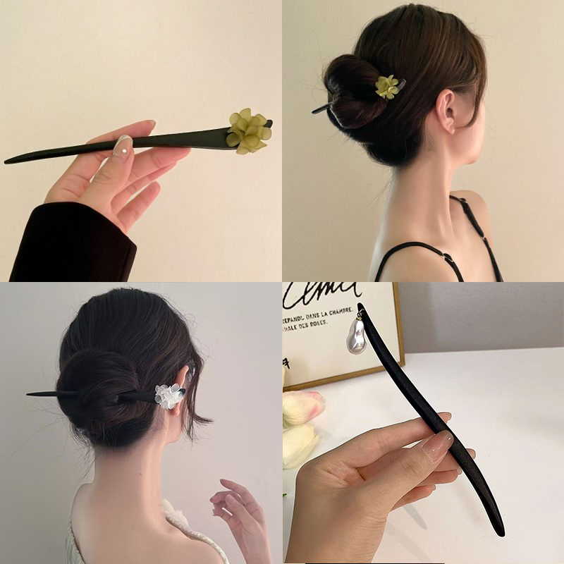 Vintage Chinese Style Wooden F - Pearl Hair Pin review and price