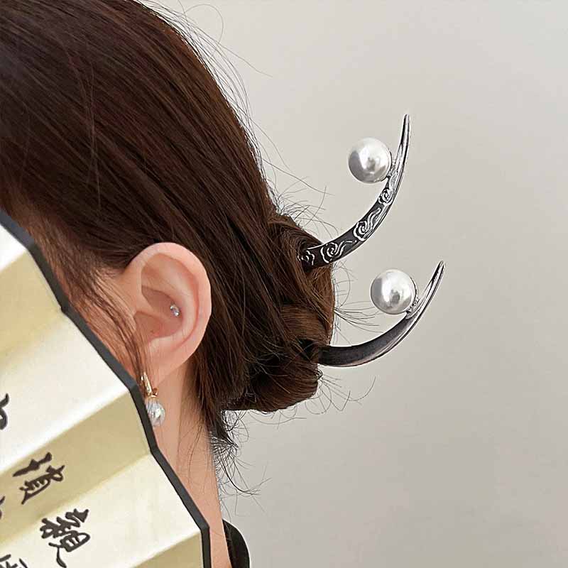 Pearl Hair Stick Crescent Moon - Pearl Hair Pin review and price