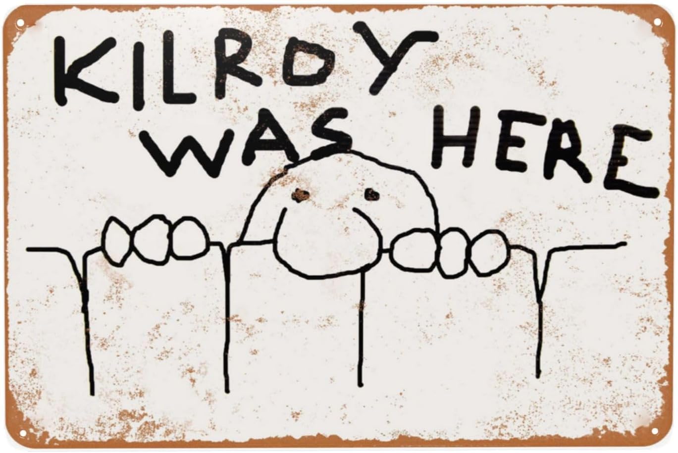 Vintage Metal Sign, Kilroy Was - Women Accessories Poster review and price
