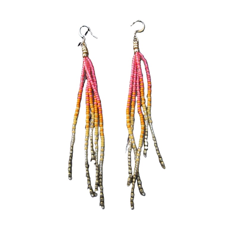 Rice bead earrings Gradient co - Tassel Earrings Boho review and price