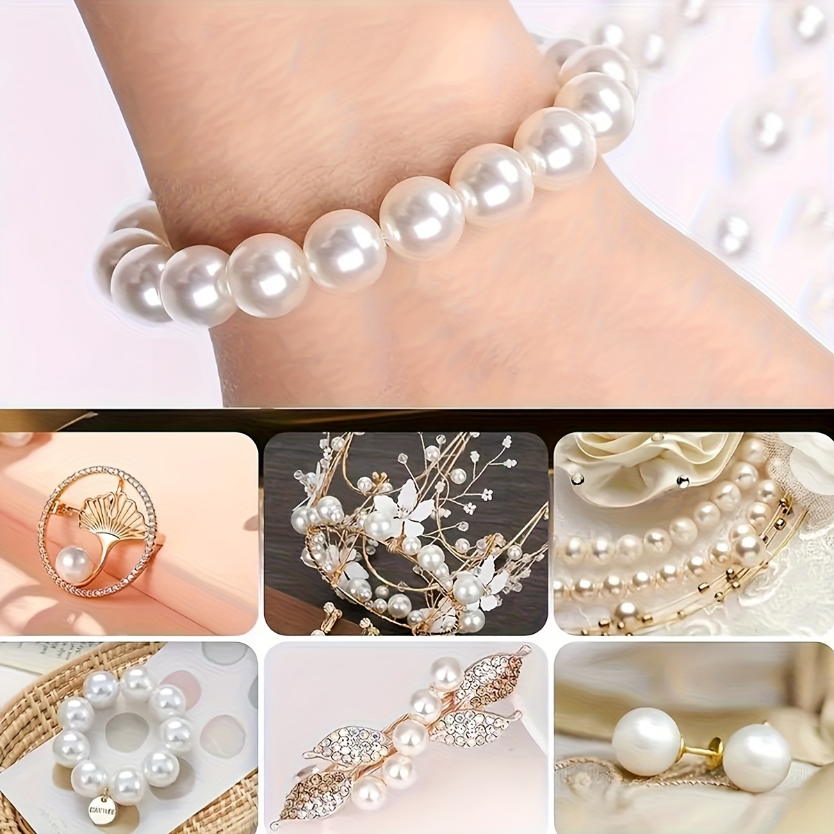 1388pcs 4/6/8/10mm Black, Whit - Women Accessories Bracelet review and price