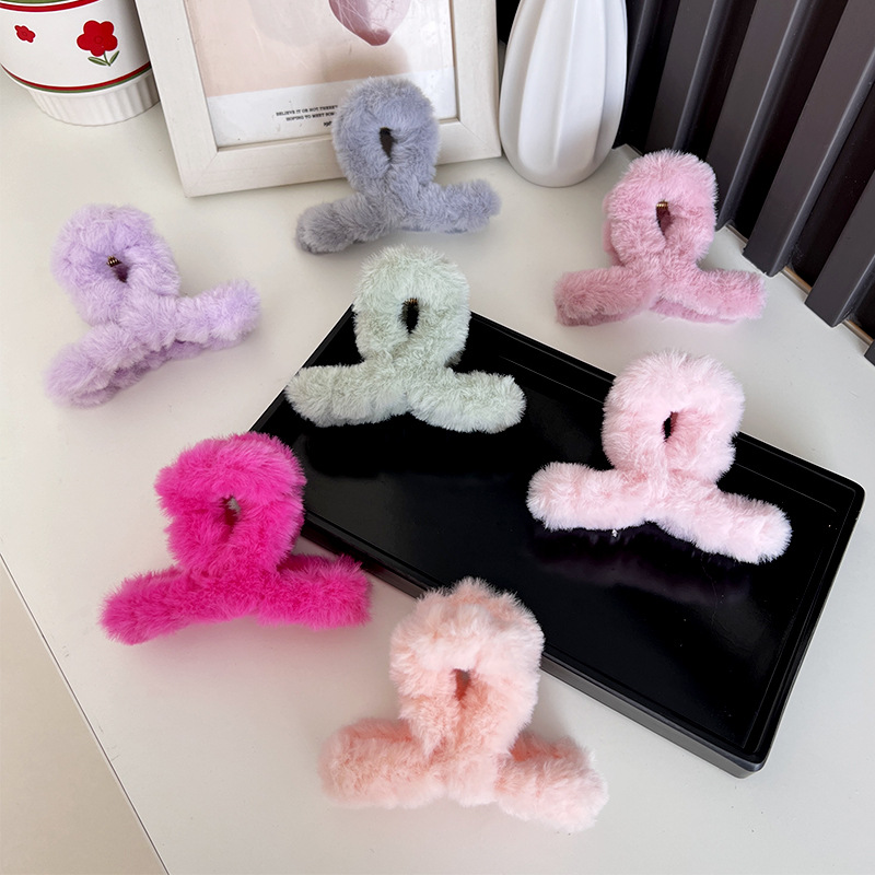 Plush Women Hair Claw Winter F - Hair Claw Clip Set review and price