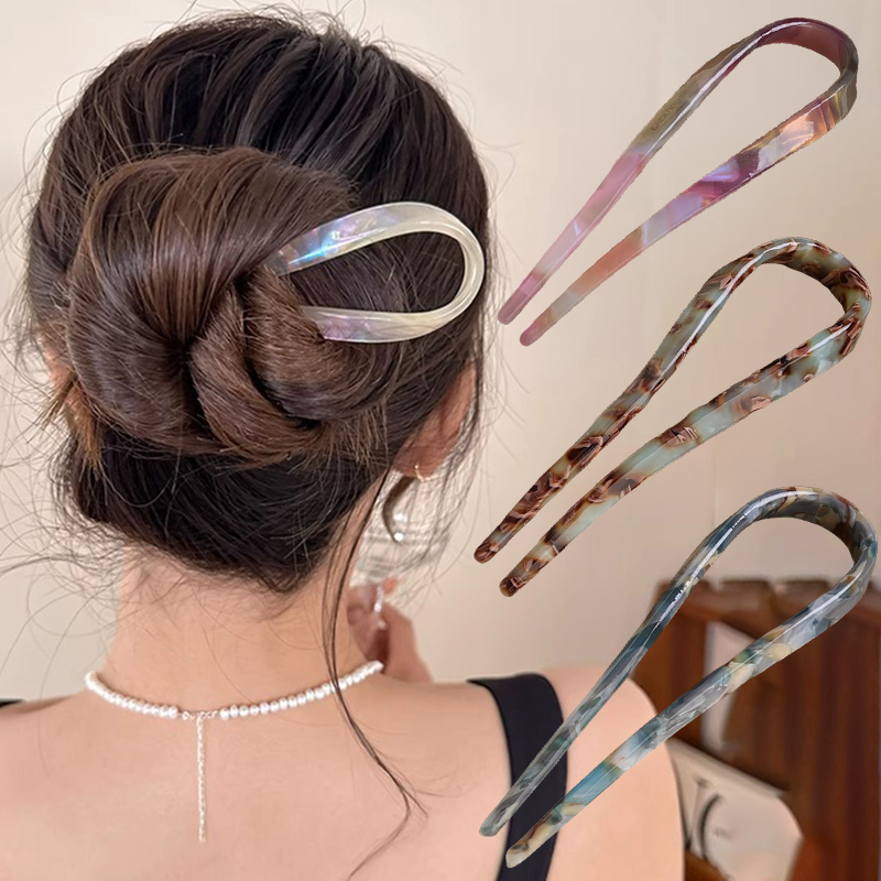 U-Shaped Hair Sticks Acetate A - Women Knight Accessories review and price