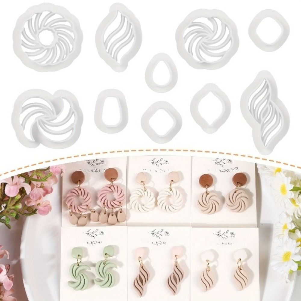 10Pcs Boho Swirl Polymer Clay  - Tassel Earrings Boho review and price