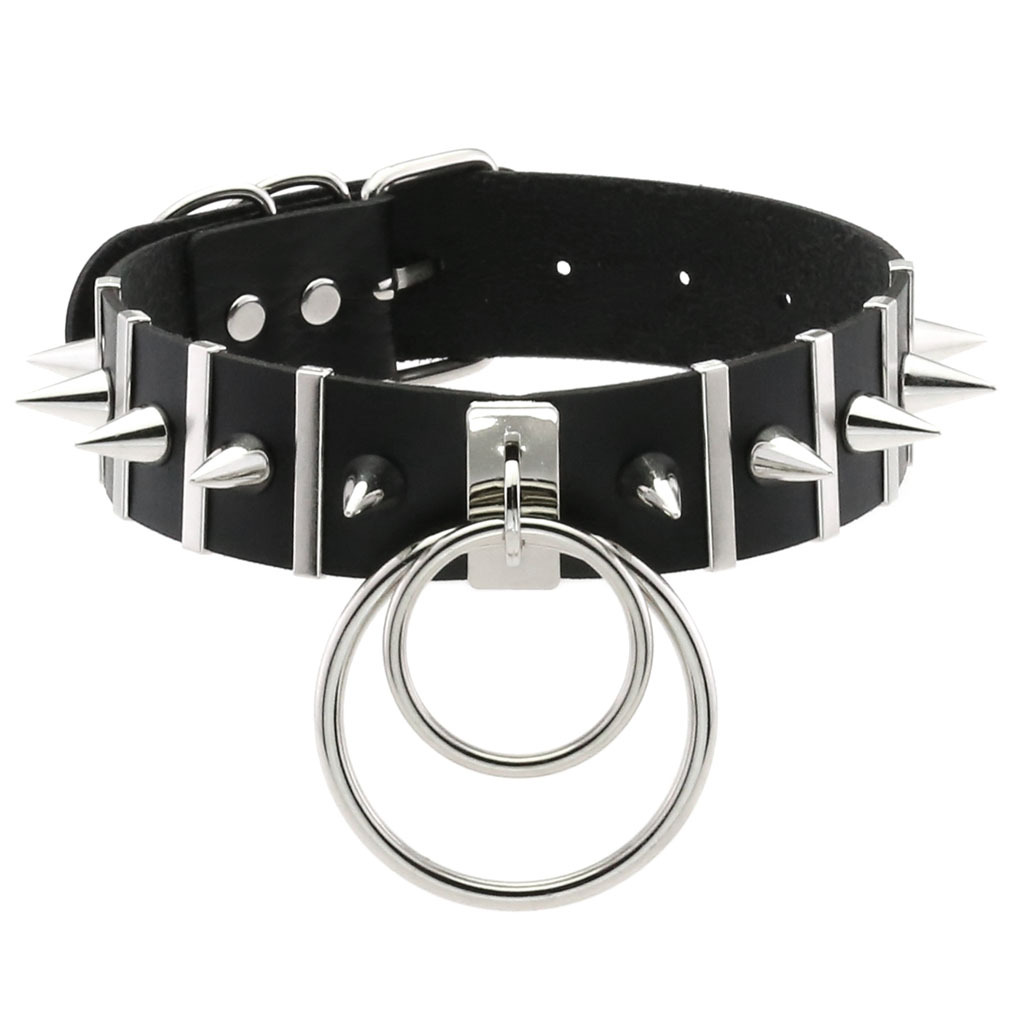 Big Spikes Choker Leather Coll - Women'S Emo Accessories review and price