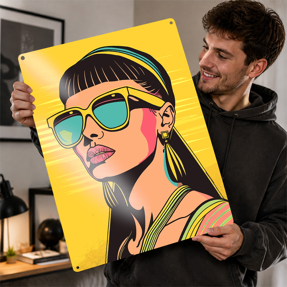 Retro Woman in Sunglasses 3D T - Women Accessories Poster review and price