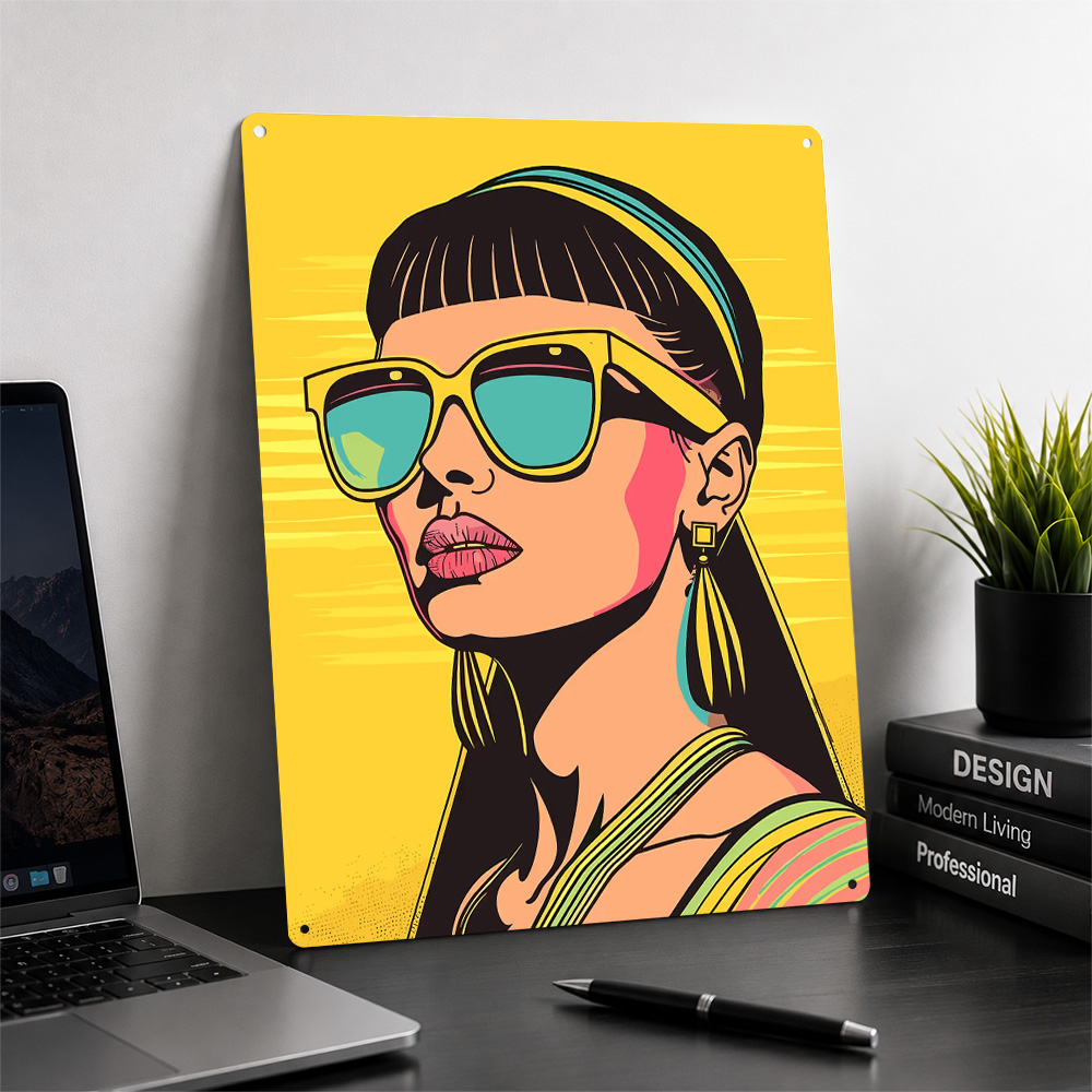 Retro Woman in Sunglasses 3D T - Women Accessories Poster review and price
