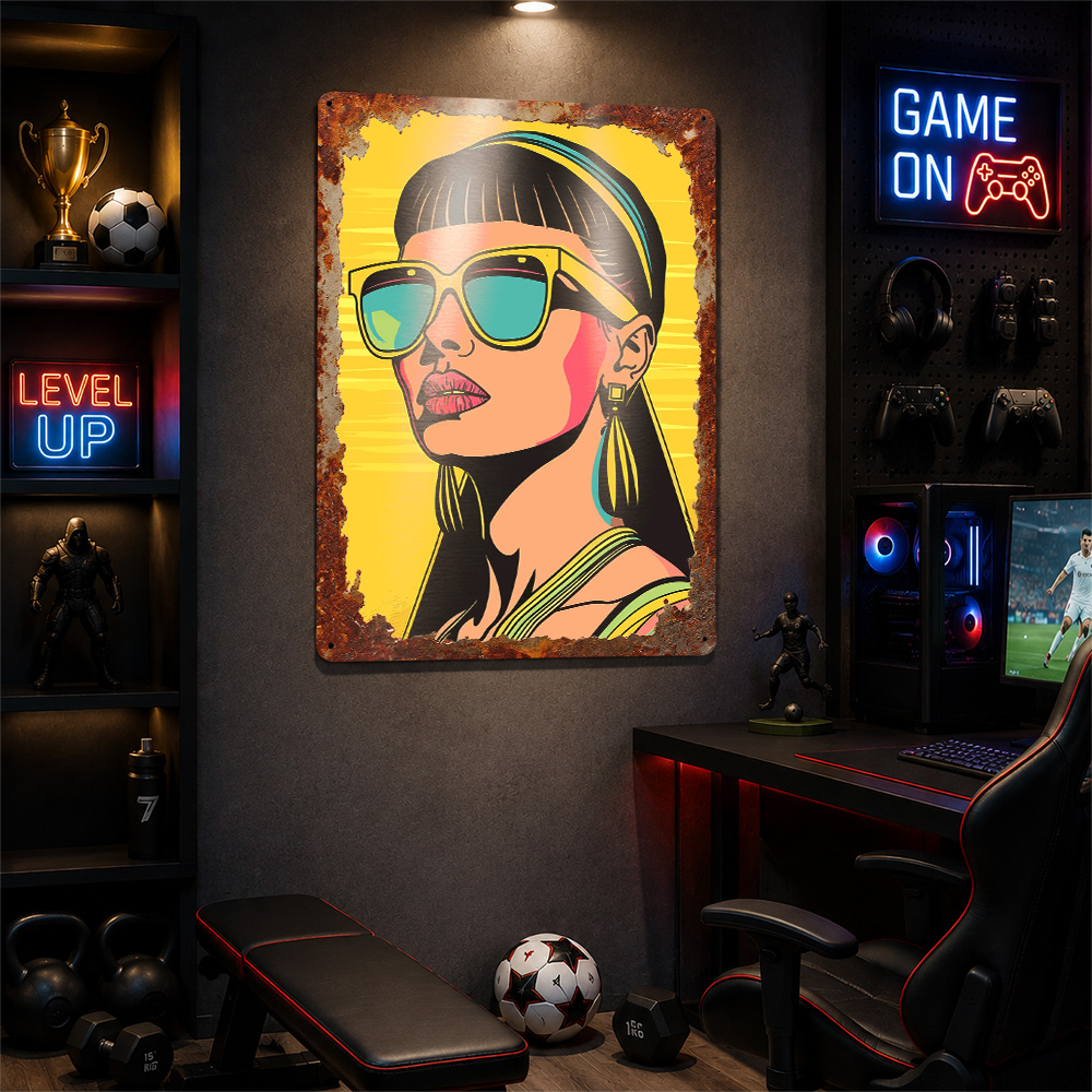Retro Woman in Sunglasses 3D T - Women Accessories Poster review and price
