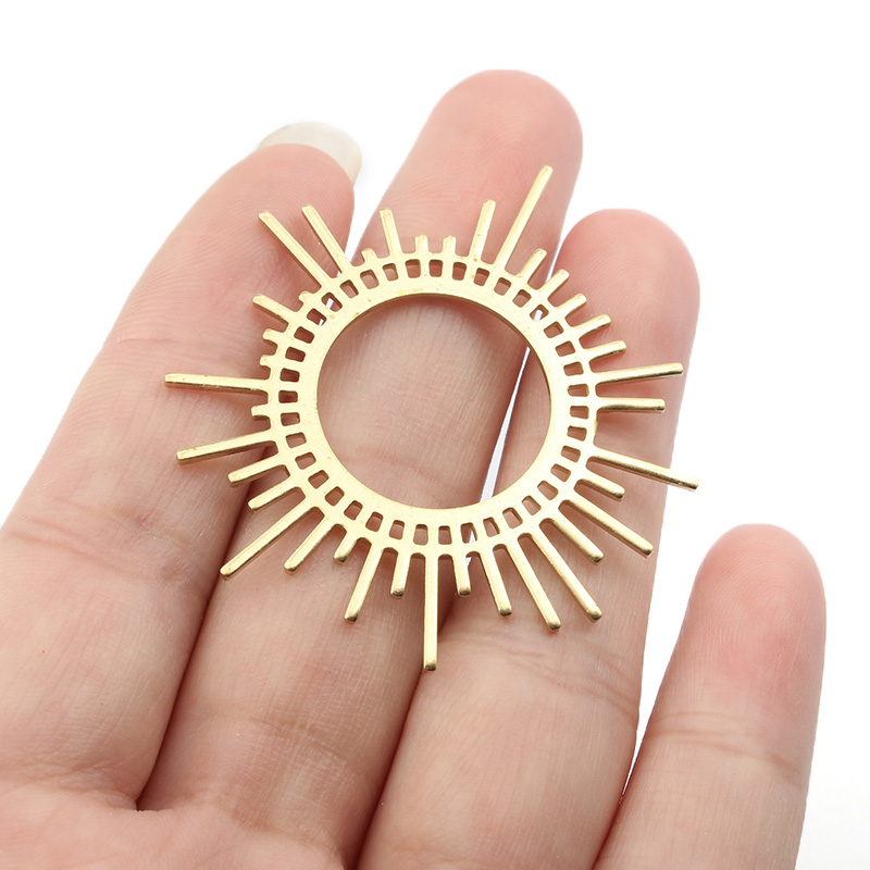 5pcs/lot Raw Brass Sun Burst C - Tassel Earrings Boho review and price