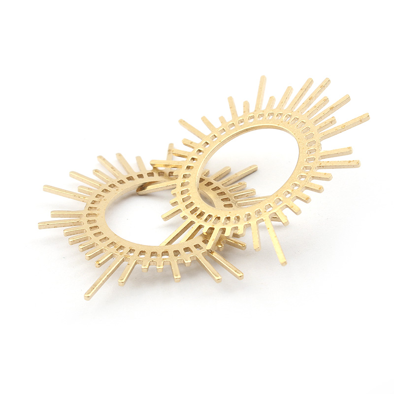 5pcs/lot Raw Brass Sun Burst C - Tassel Earrings Boho review and price