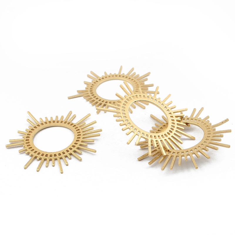5pcs/lot Raw Brass Sun Burst C - Tassel Earrings Boho review and price