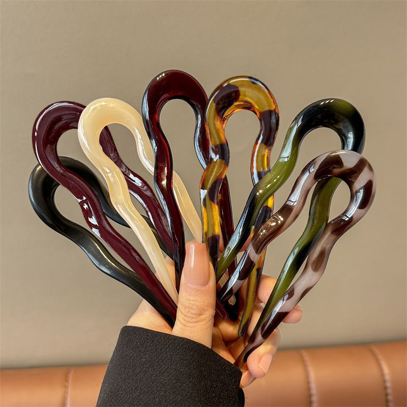 Elegant Acrylic U-shaped Hairp - Women Knight Accessories review and price