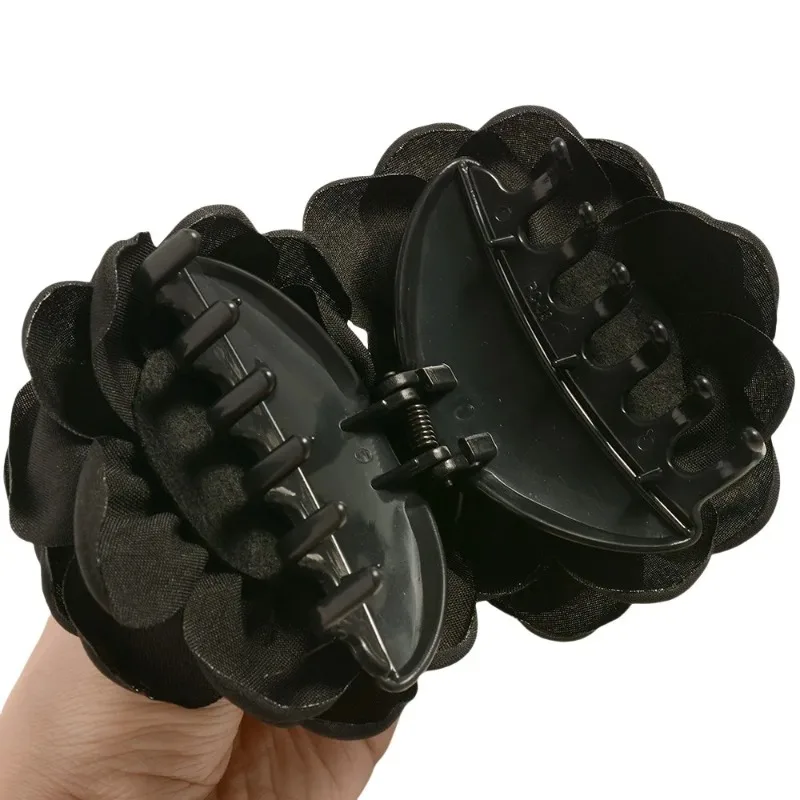 French Fabric Rose Flower Hair - Hair Claw Clip Set review and price