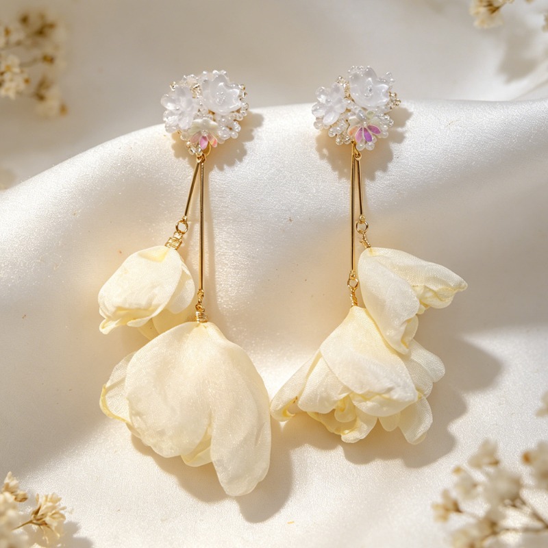 New Fashion Flower Tassel Clip - Tassel Earrings Boho review and price