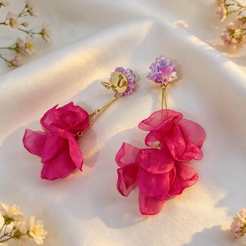 New Fashion Flower Tassel Clip - Tassel Earrings Boho review and price