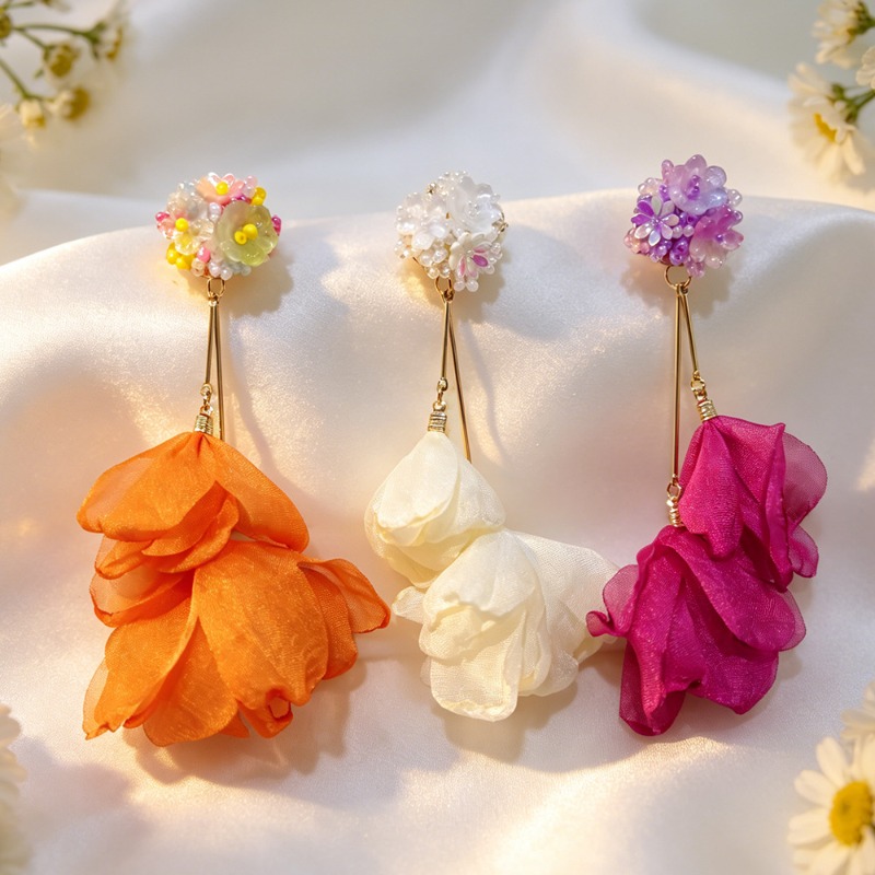 New Fashion Flower Tassel Clip - Tassel Earrings Boho review and price