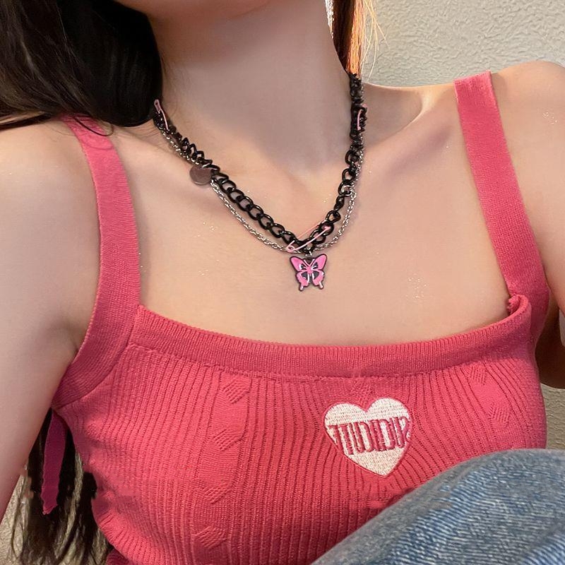 Vintage Y2k Pink Pin Bead Chok - Women'S Emo Accessories review and price