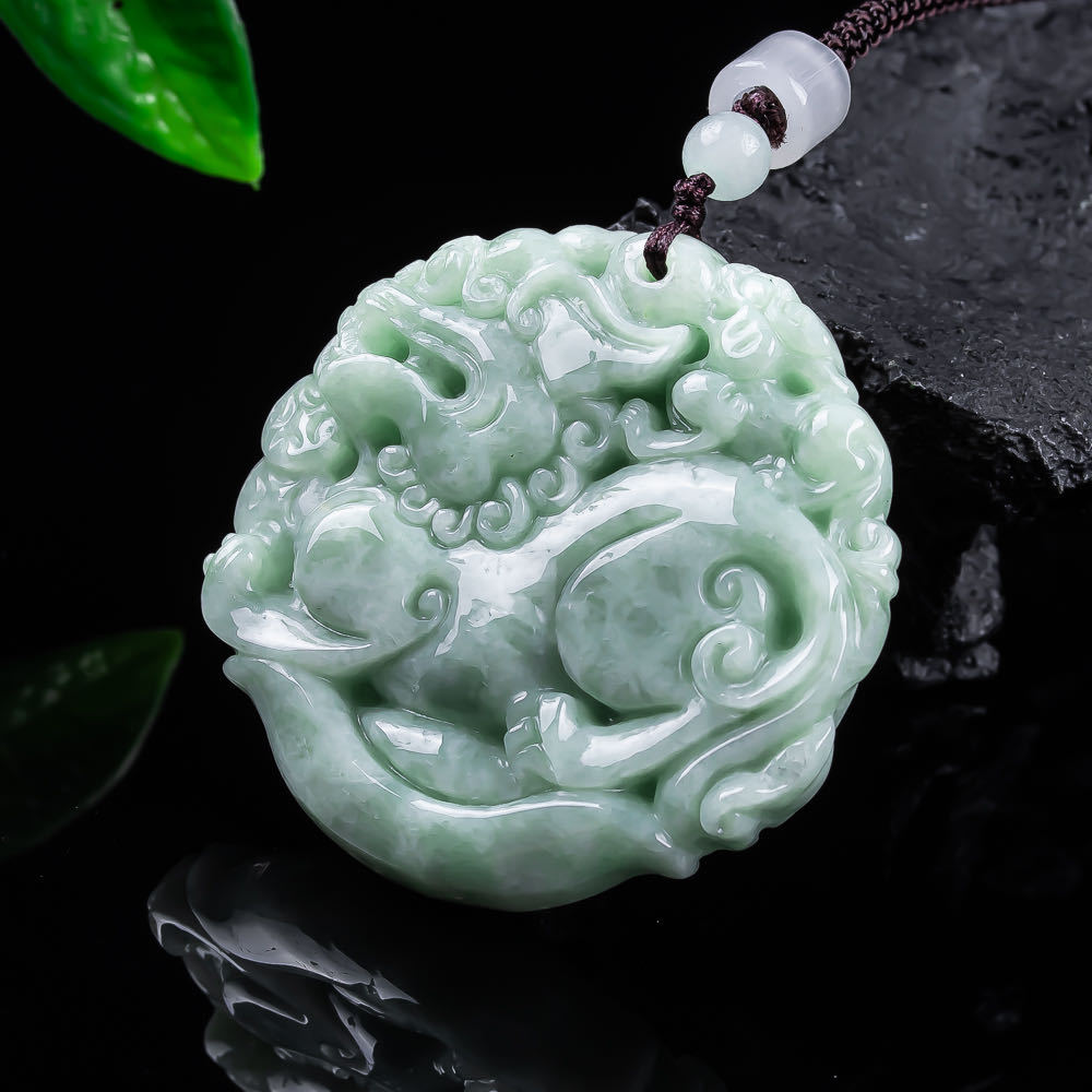 Natural Myanmar Jadeite Pixiu  - Woman Accessory review and price