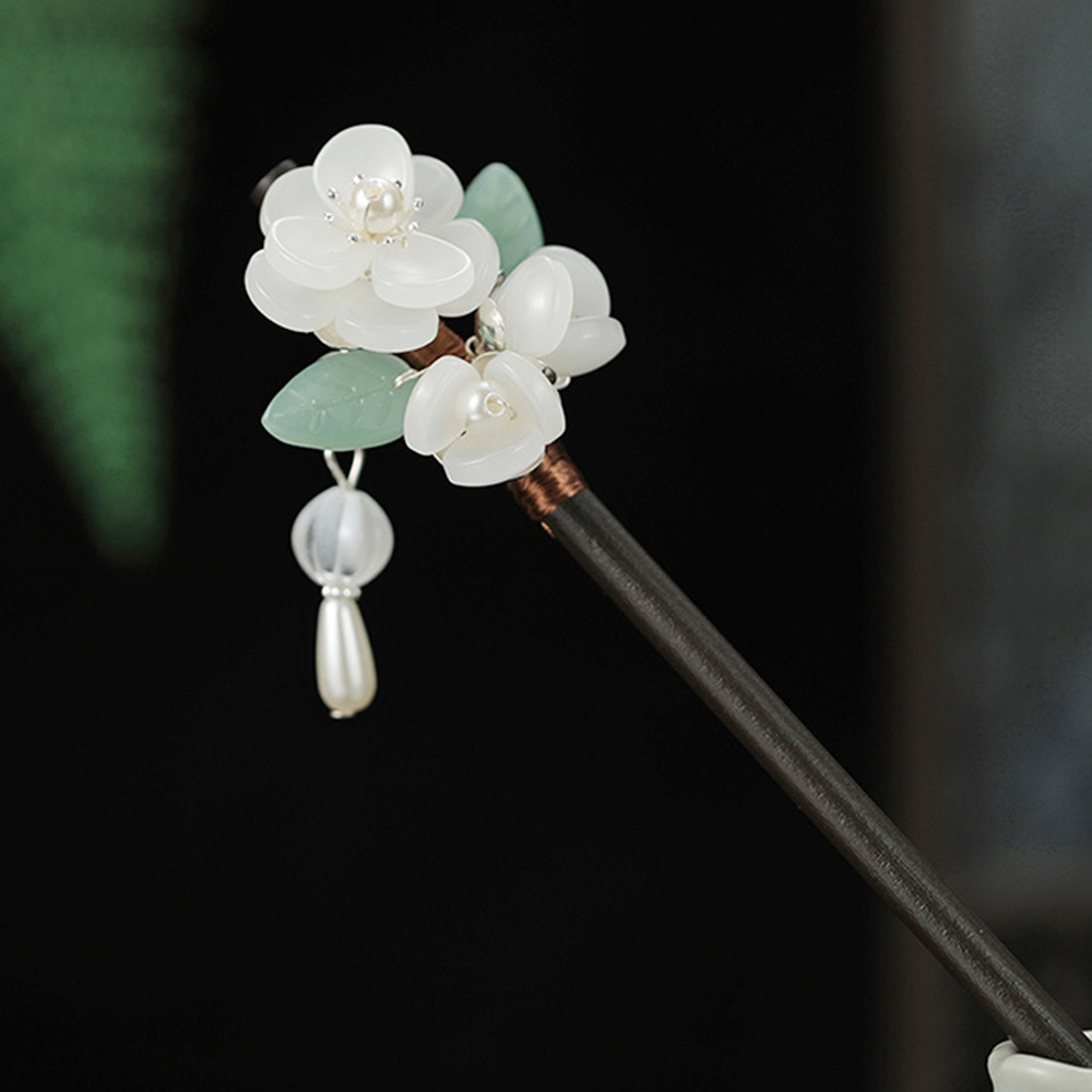 Retro Flower Hairpin With Pear - Pearl Hair Pin review and price